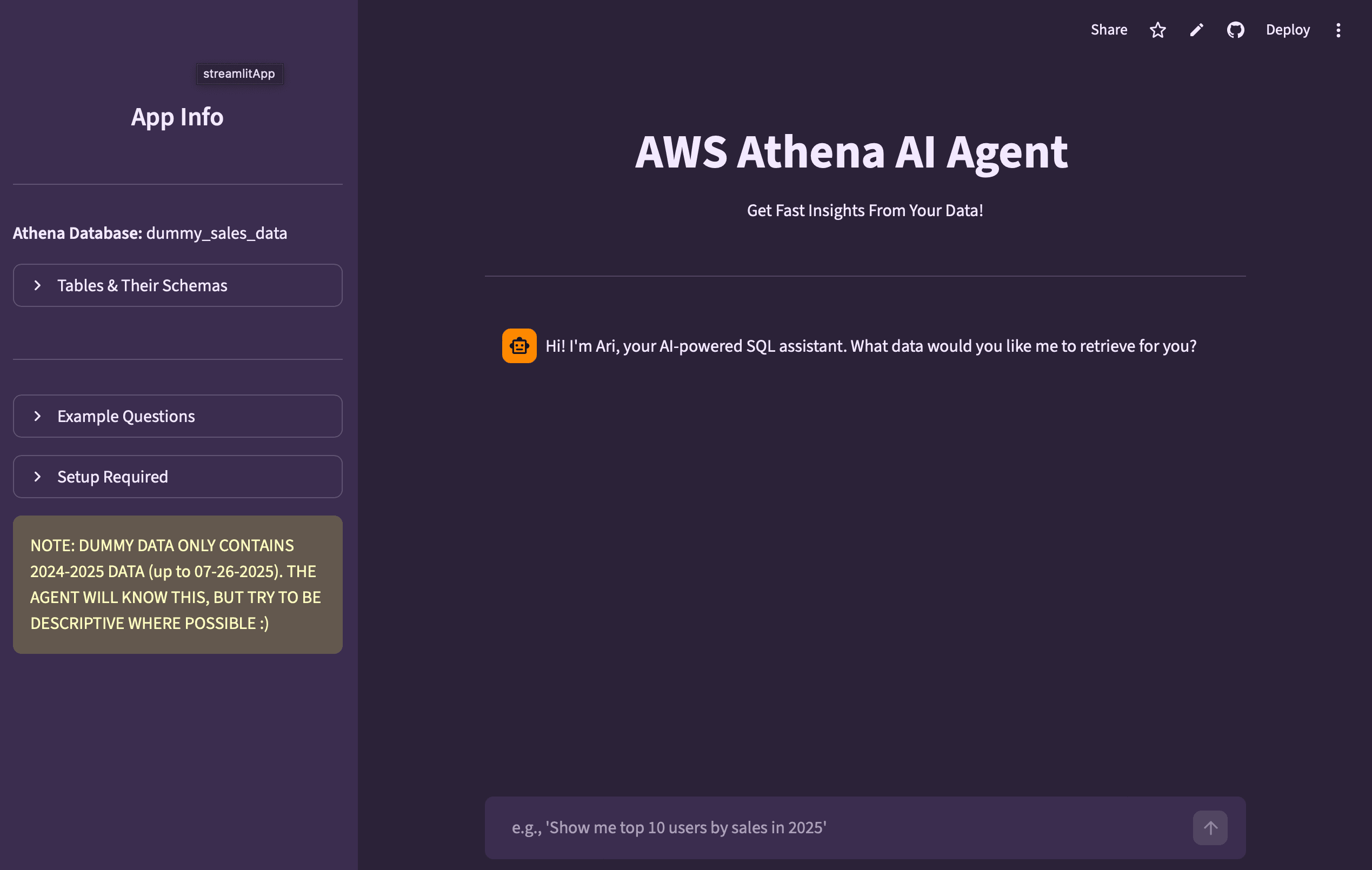 AWS Athena AI Agent
